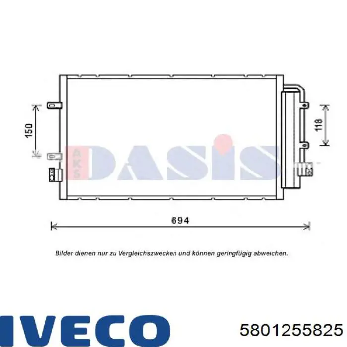 Chłodnica klimatyzacji Iveco 5801255825 cena, od 132,80 USD