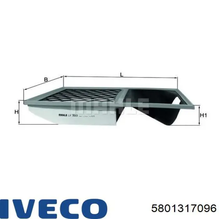 Filtr powietrza Iveco 5801317096 cena, od 45,95 USD