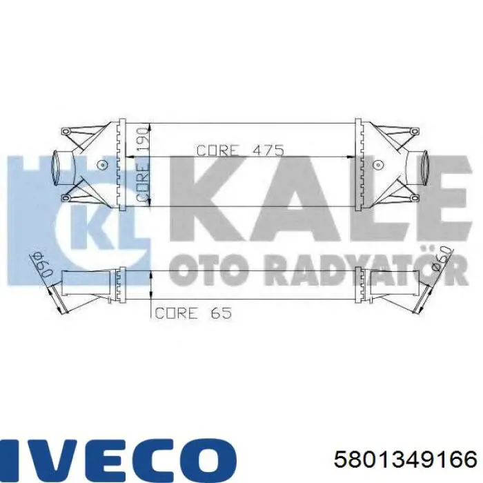 Chłodnica intercoolera 5801349166 Iveco