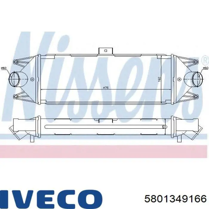 Do koszyka 5801349166 Iveco Chłodnica intercoolera
