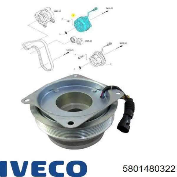 5801480322 Iveco Sprzęgło wiskotyczne wentylatora chłodzenia