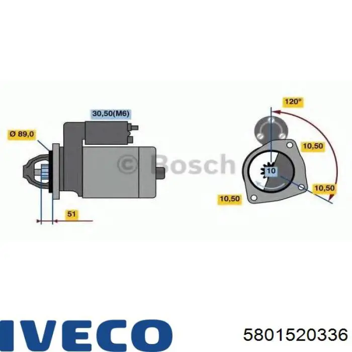 Rozrusznik Iveco 5801520336 cena, od 269,69 USD