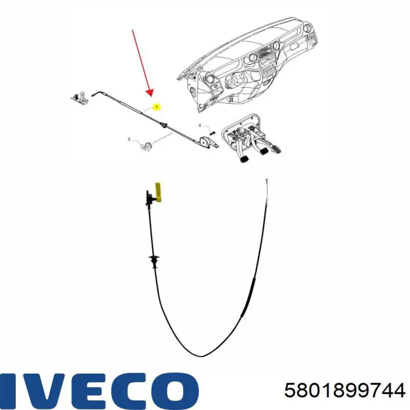 Linka otwierania maski do Iveco Daily V 