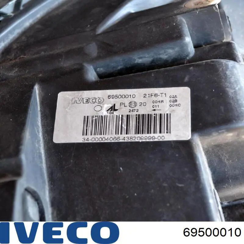 Do koszyka 69500010 Iveco Reflektor prawy