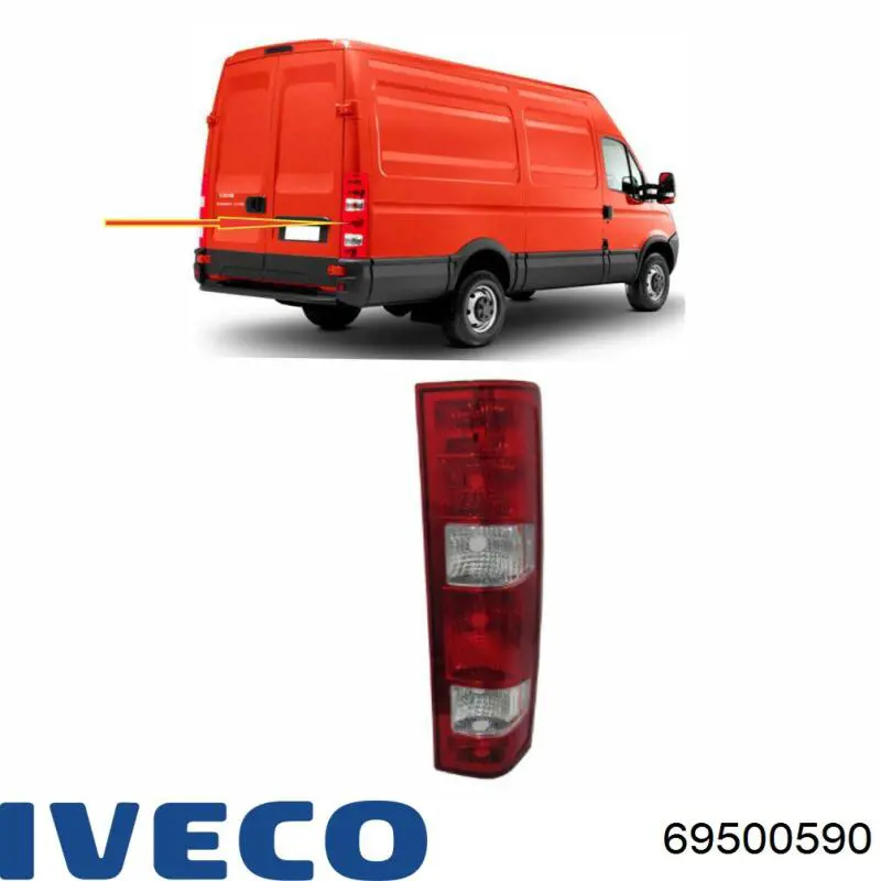 69500590 Iveco Lampa zespolona tylna prawa