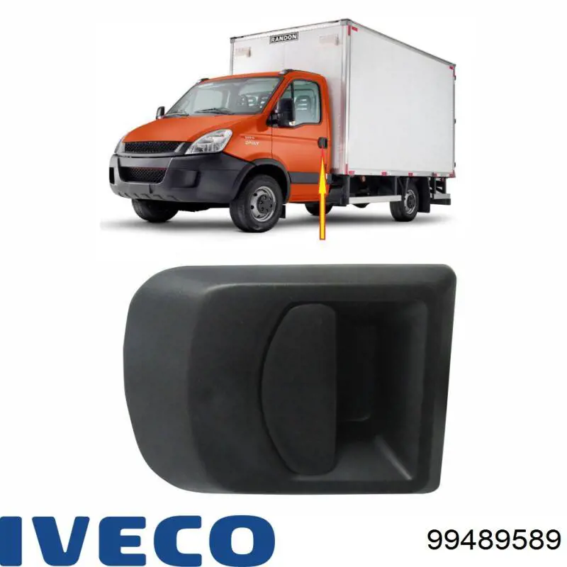 Klamka drzwi przednich zewnętrzna lewa Iveco 99489589 cena, od 38,02 USD