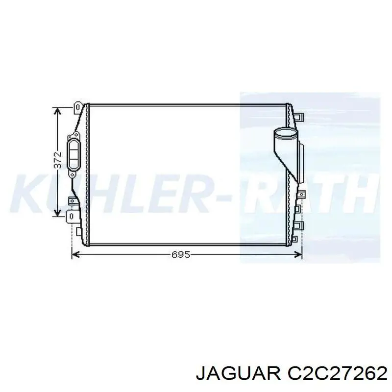 C2C27262 Jaguar Chłodnica intercoolera