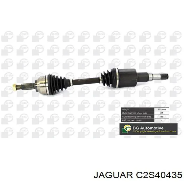 Półoś napędowa przednia lewa Jaguar C2S40435 cena, od 101,57 USD
