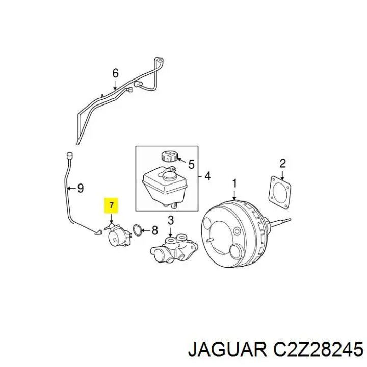 Pompa podciśnienia Jaguar C2Z28245 cena, od 8,07 USD