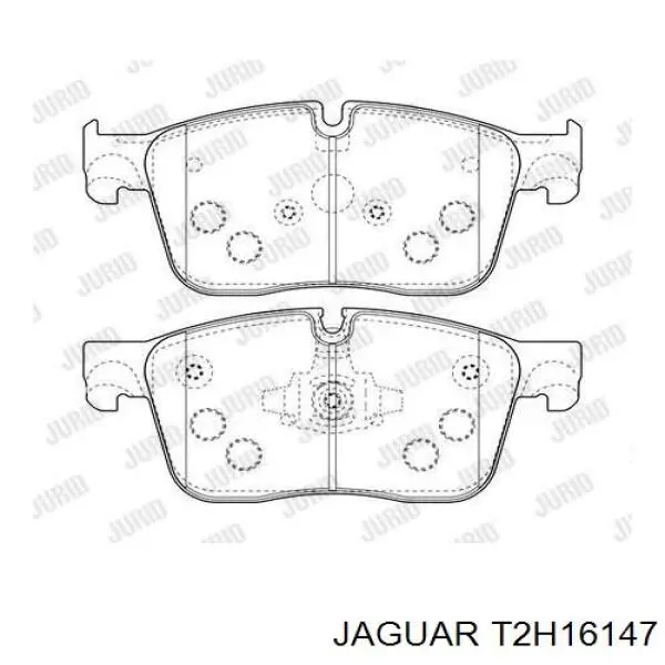 Klocki hamulcowe przednie tarczowe Jaguar T2H16147 cena, od 57,38 USD