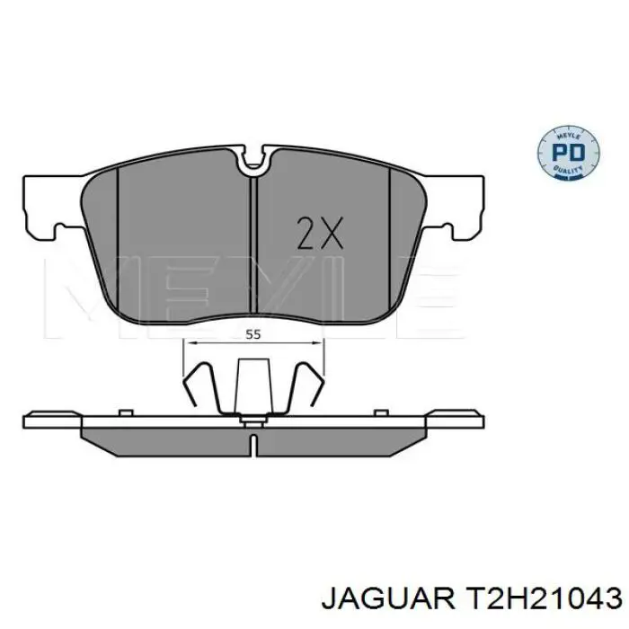 Do koszyka T2H21043 Jaguar Klocki hamulcowe przednie tarczowe