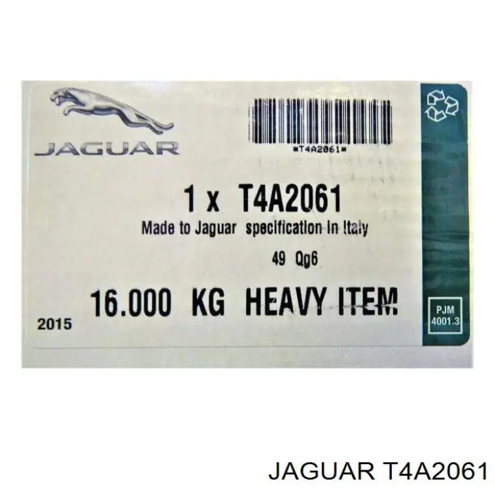 Tarcza hamulcowa tylna T4A2061 Jaguar