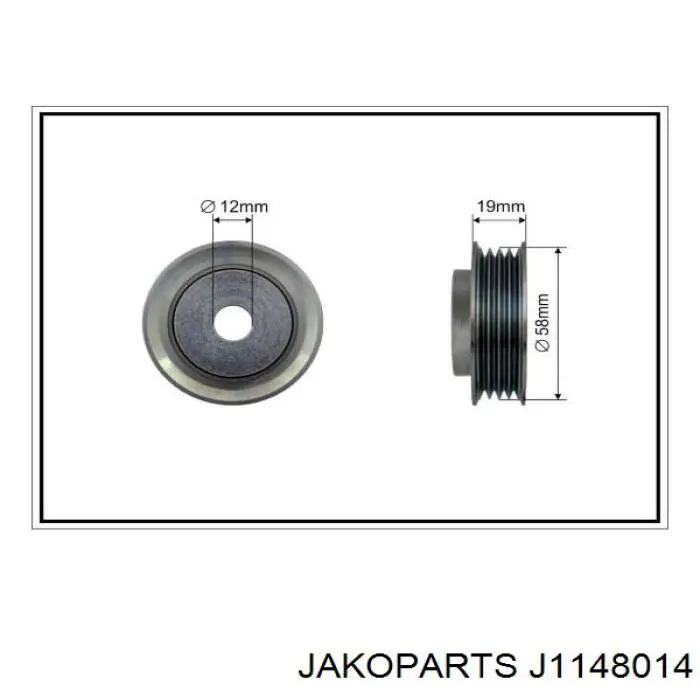 Rolka napinacza paska napędowego Jakoparts J1148014 cena, od 28,64 USD