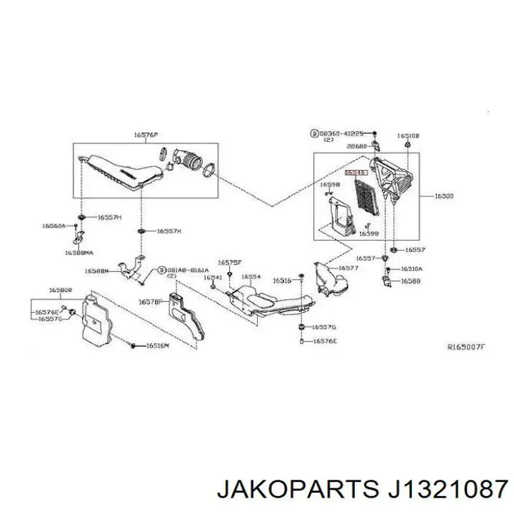 Filtr powietrza Jakoparts J1321087 cena, od 8,65 USD