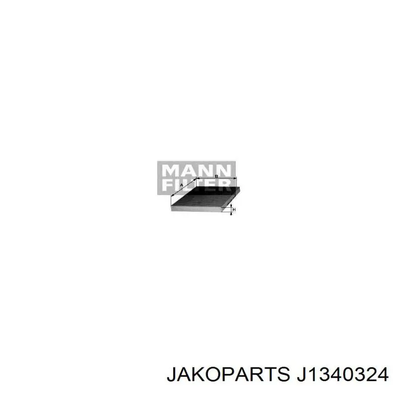 Filtr kabiny Jakoparts J1340324 cena, od 8,52 USD