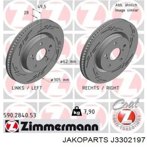 Tarcza hamulcowa przednia Rotinger RT22278GLT5 cena, od 84,26 USD