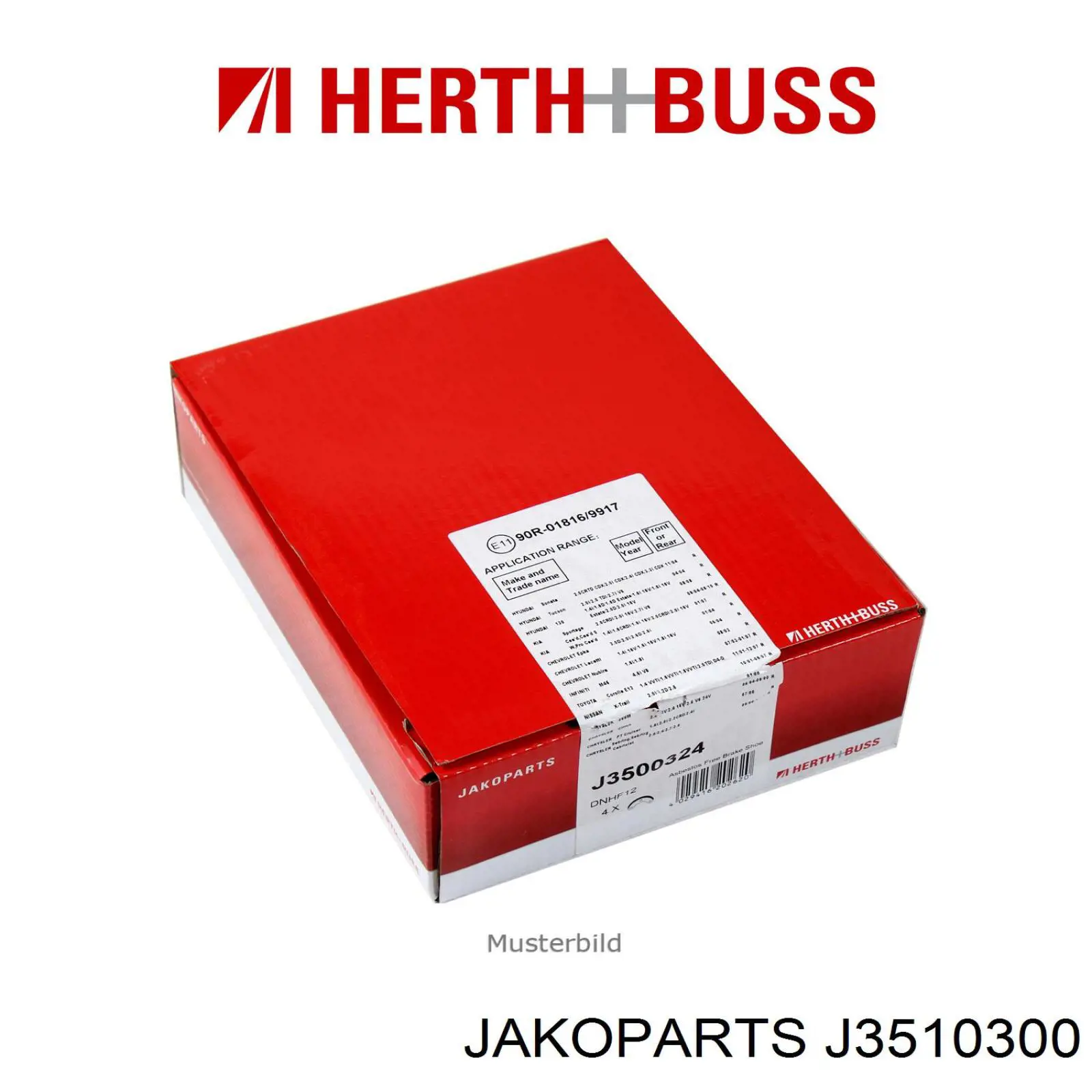 Do koszyka J3510300 Jakoparts Klocki hamulcowe tylne bębnowe