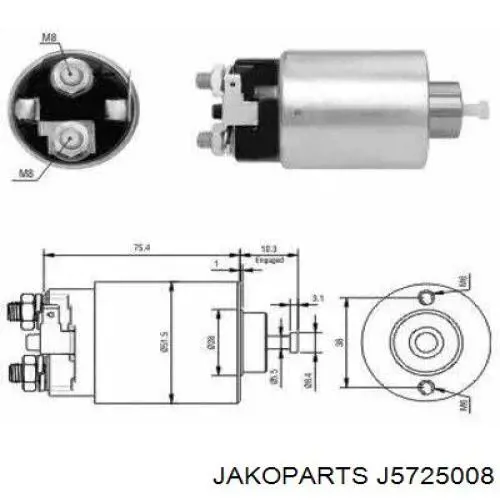 J5725008 Jakoparts Przekaźnik świec żarowych