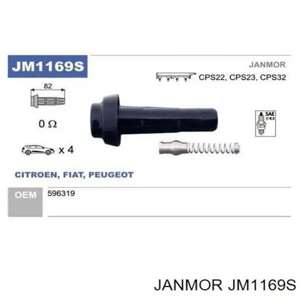 JM1169S Janmor Końcówka świecy zapłonowej