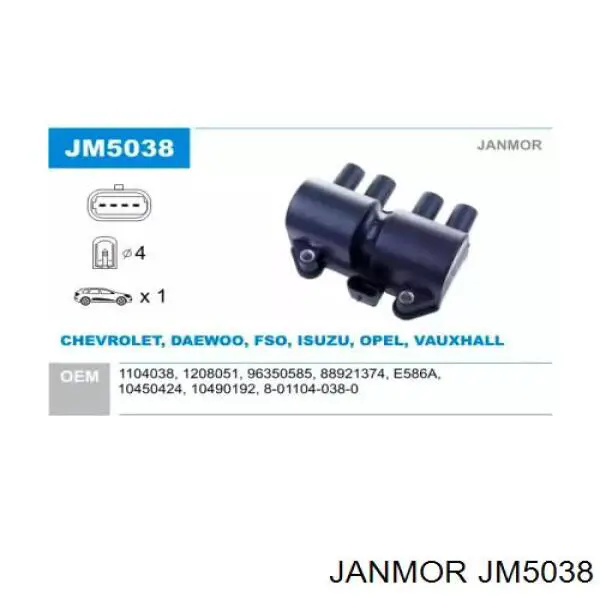 JM5038 Janmor Cewka zapłonowa