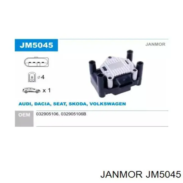 JM5045 Janmor Cewka zapłonowa
