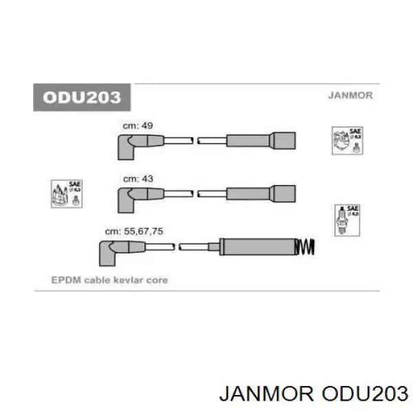 Zestaw przewodów wysokiego napięcia Janmor ODU203 cena, od 27,87 USD