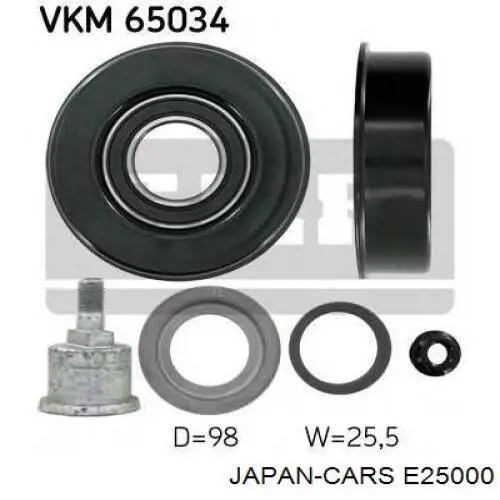 Rolka napinacza paska napędowego Japan Cars E25000 cena, od 25,62 USD