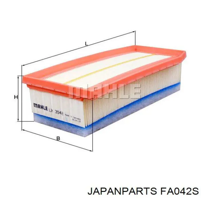 Do koszyka FA042S Japan Parts Filtr powietrza