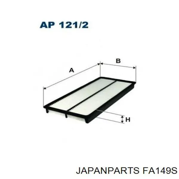 Do koszyka FA149S Japan Parts Filtr powietrza