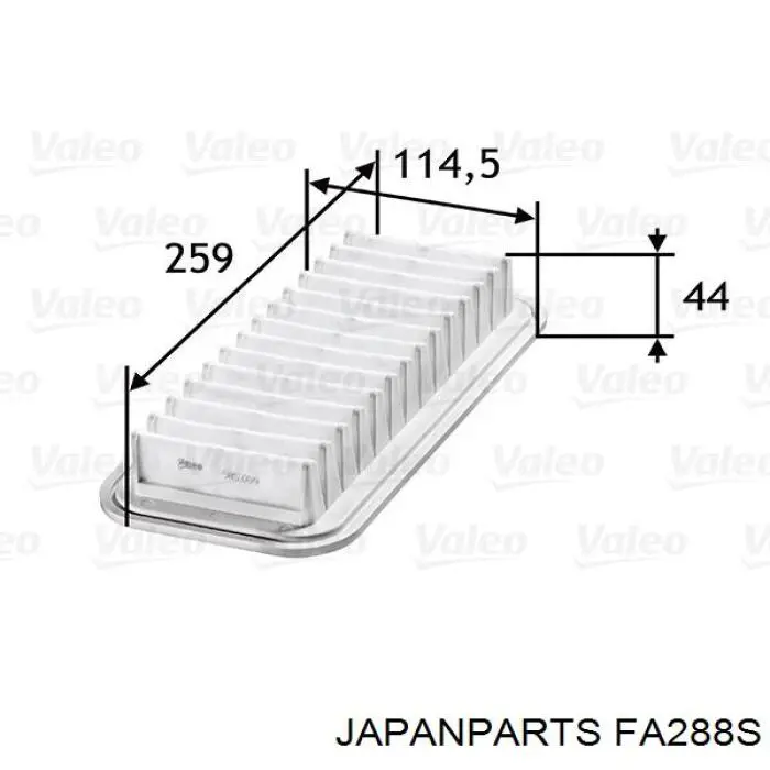Do koszyka FA288S Japan Parts Filtr powietrza