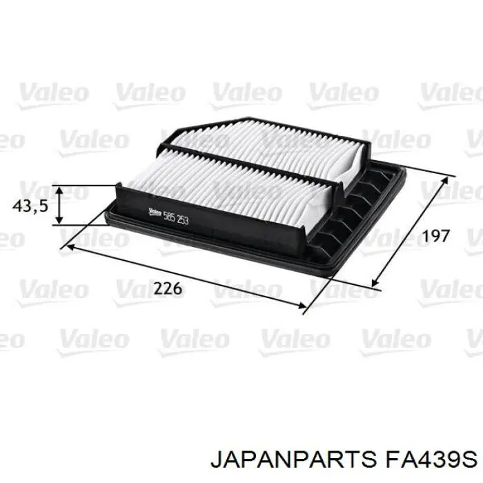 Do koszyka FA439S Japan Parts Filtr powietrza