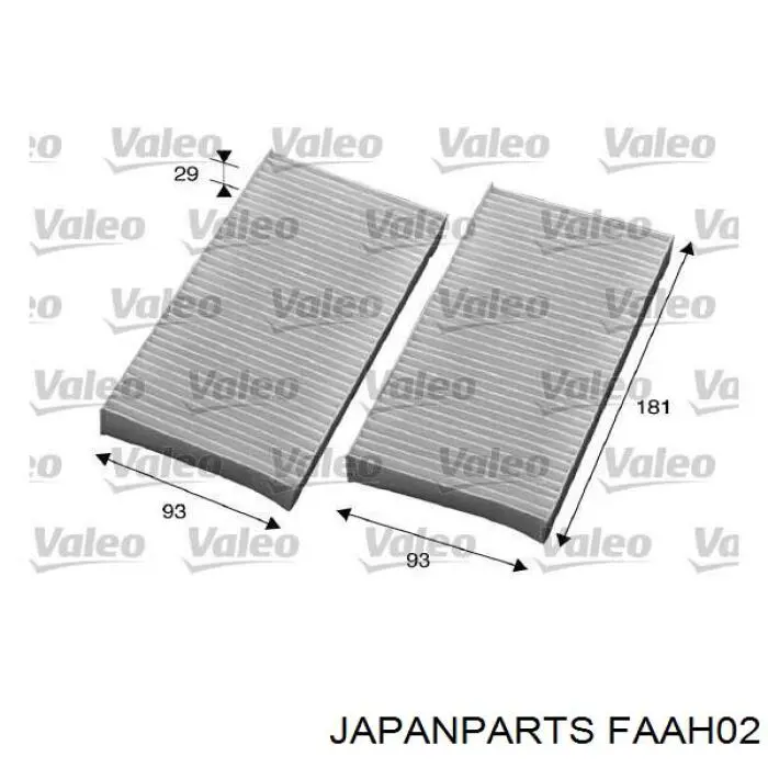 Do koszyka FAAH02 Japan Parts Filtr kabiny