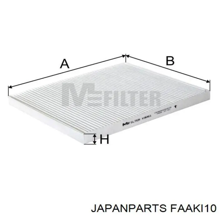 Do koszyka FAAKI10 Japan Parts Filtr kabiny