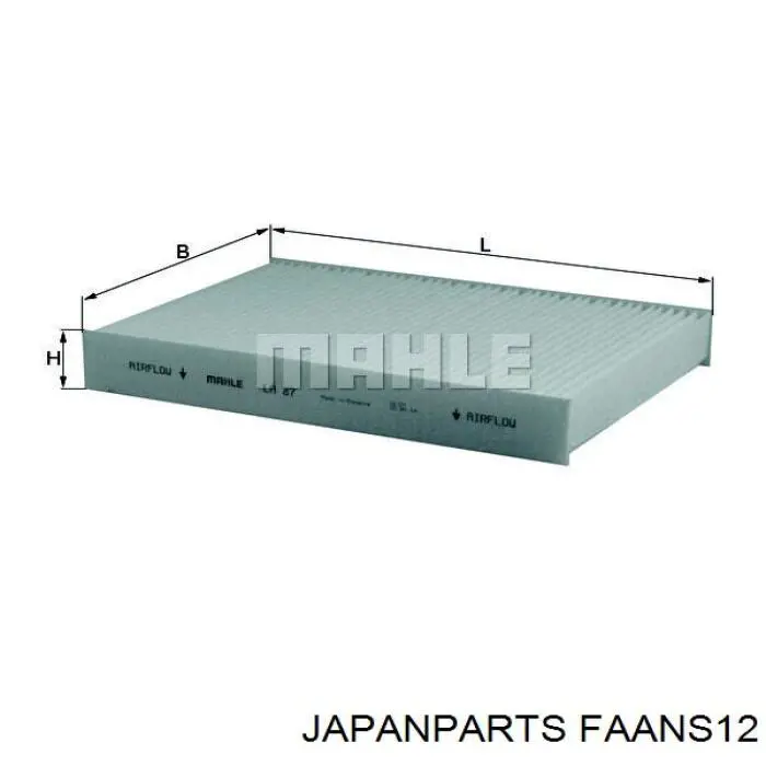 Do koszyka FAANS12 Japan Parts Filtr kabiny