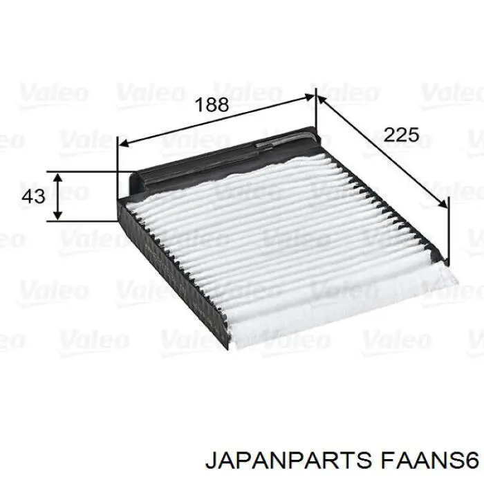 Filtr kabiny Japan Parts FAANS6 cena, od 8,11 USD