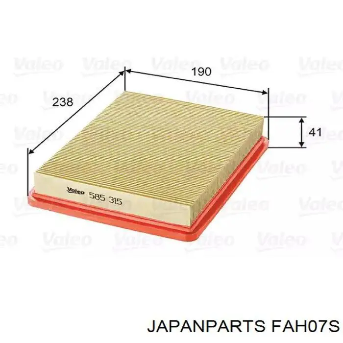 Do koszyka FAH07S Japan Parts Filtr powietrza