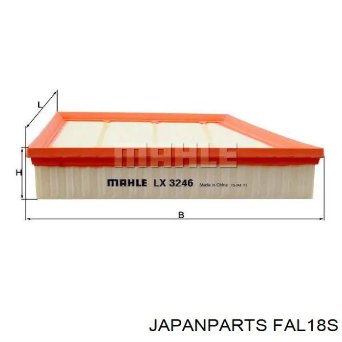 Do koszyka FAL18S Japan Parts Filtr powietrza