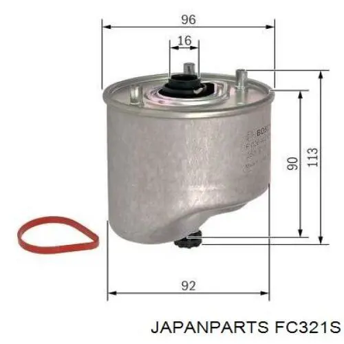Do koszyka FC321S Japan Parts Filtr paliwa