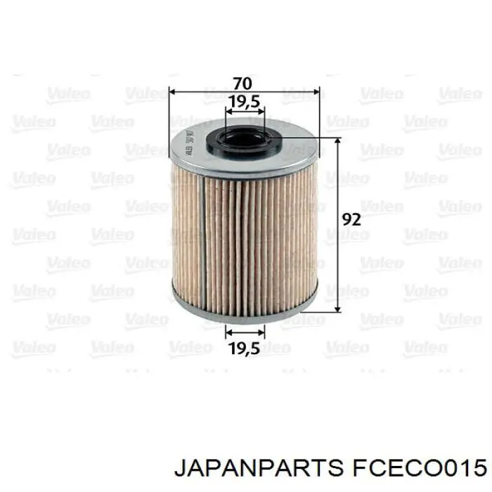 Do koszyka FCECO015 Japan Parts Filtr paliwa