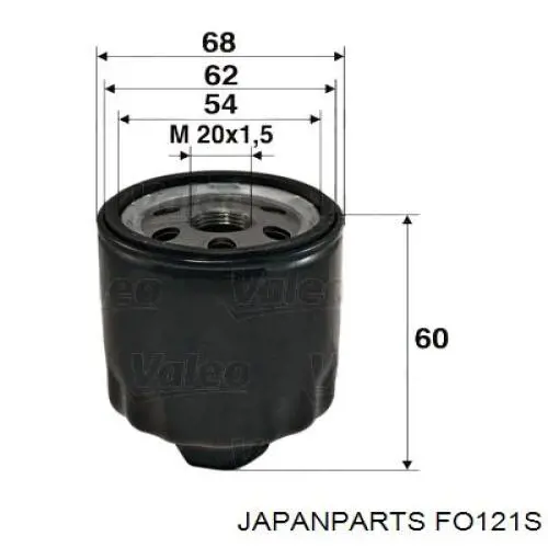 Do koszyka FO121S Japan Parts Filtr oleju