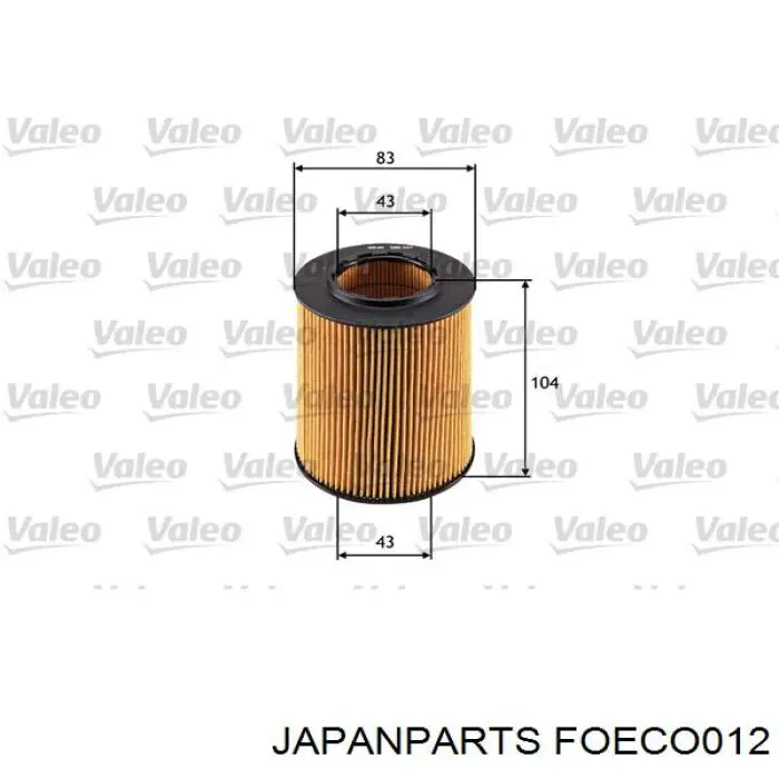 Filtr oleju Japan Parts FOECO012 cena, od 7,40 USD
