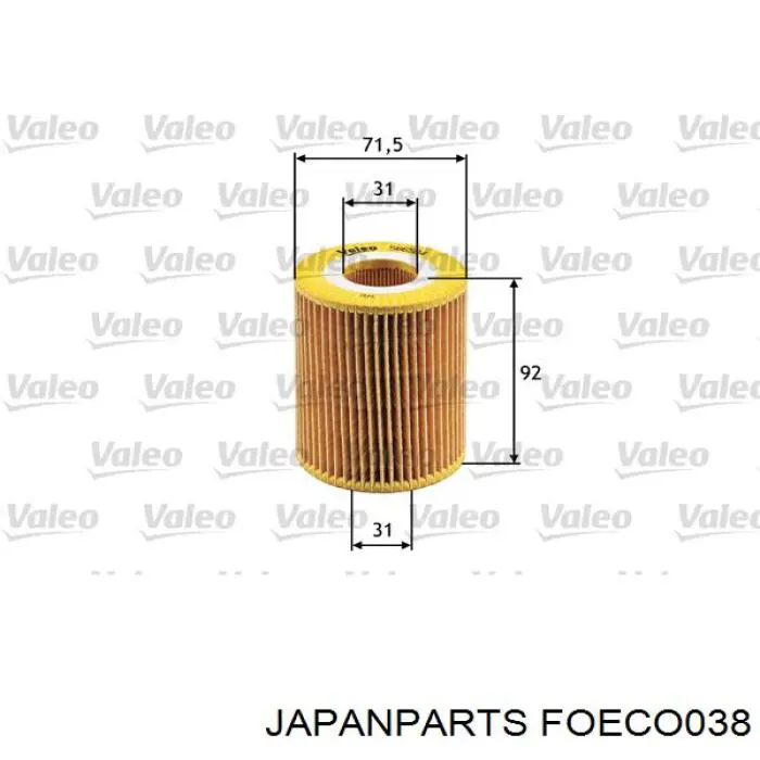 Do koszyka FOECO038 Japan Parts Filtr oleju