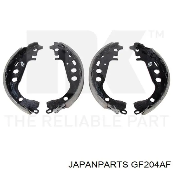 Do koszyka GF204AF Japan Parts Klocki hamulcowe tylne bębnowe