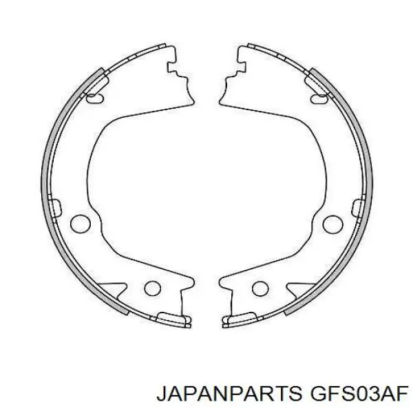 Klocki hamulca ręcznego Japan Parts GFS03AF cena, od 37,31 USD