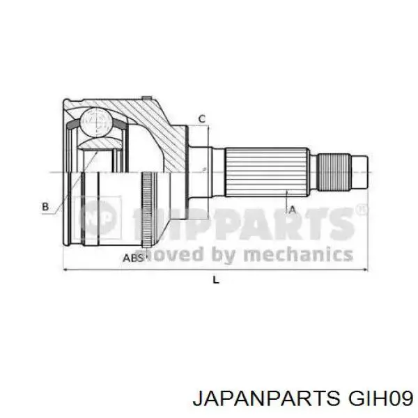 Przegub homokinetyczny przedni zewnętrzny Japan Parts GIH09 cena, od 49,00 USD