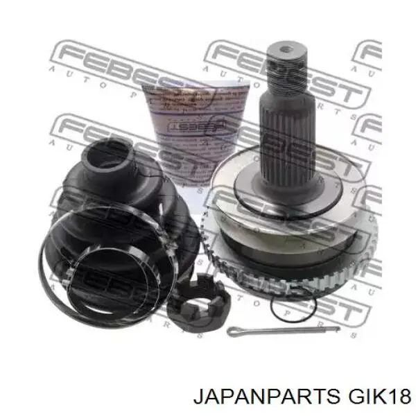 Do koszyka GIK18 Japan Parts Przegub homokinetyczny przedni zewnętrzny
