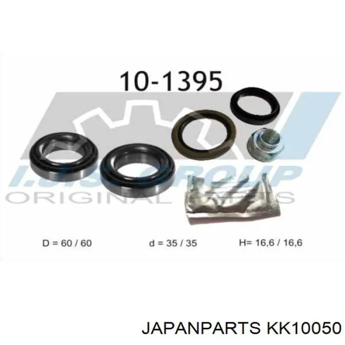 Do koszyka KK10050 Japan Parts Łożysko piasty przedniej