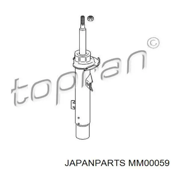 Do koszyka MM00059 Japan Parts Amortyzator przedni prawy