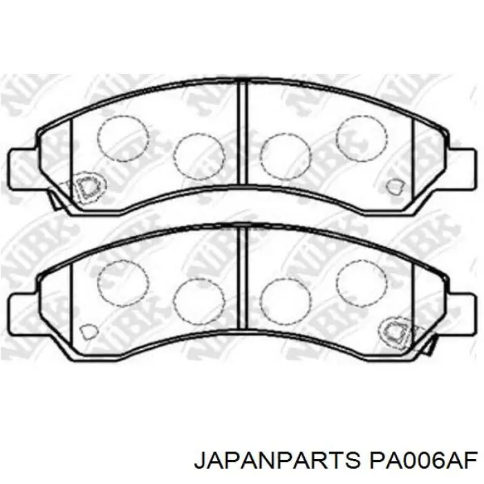Do koszyka PA006AF Japan Parts Klocki hamulcowe przednie tarczowe