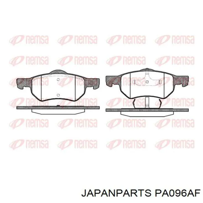 Do koszyka PA096AF Japan Parts Klocki hamulcowe przednie tarczowe